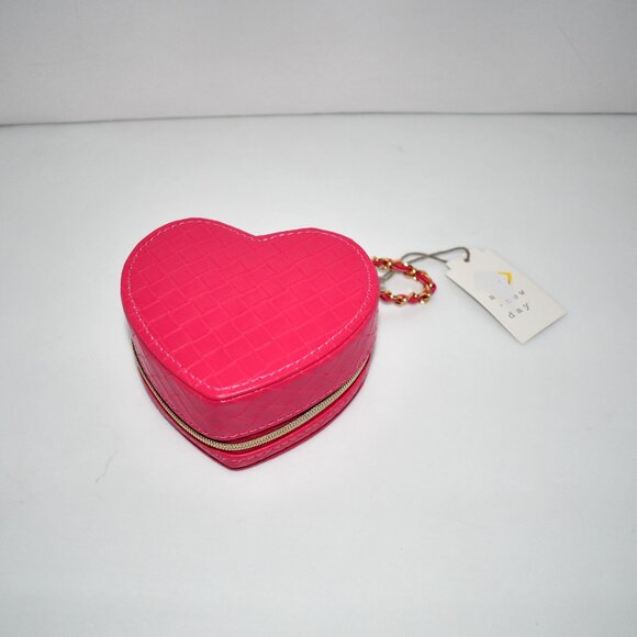 Heart Woven Travel Jewelry Organizer - A New Day | Compact Zipper Case with Comp - Picture 3 of 3